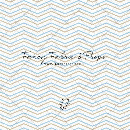 Simple Blue & Tan Chevron