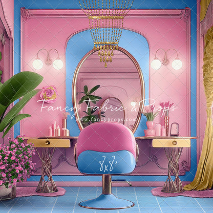 Stacie's Salon - Blue - With Sweep Option