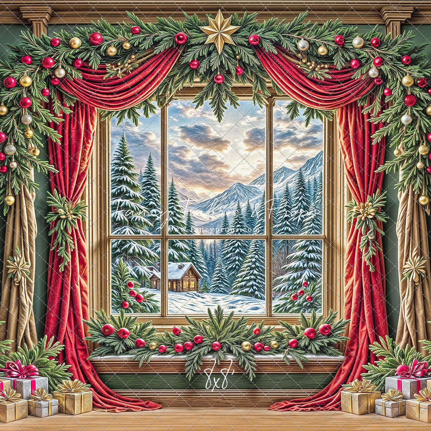 Yuletide Bloom View - with Sweep Option