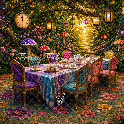 Blooming Garden Tea Party - With Sweep Option