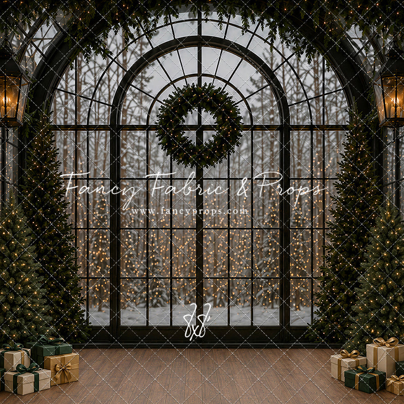 Moody Holiday Window View - with Sweep Option