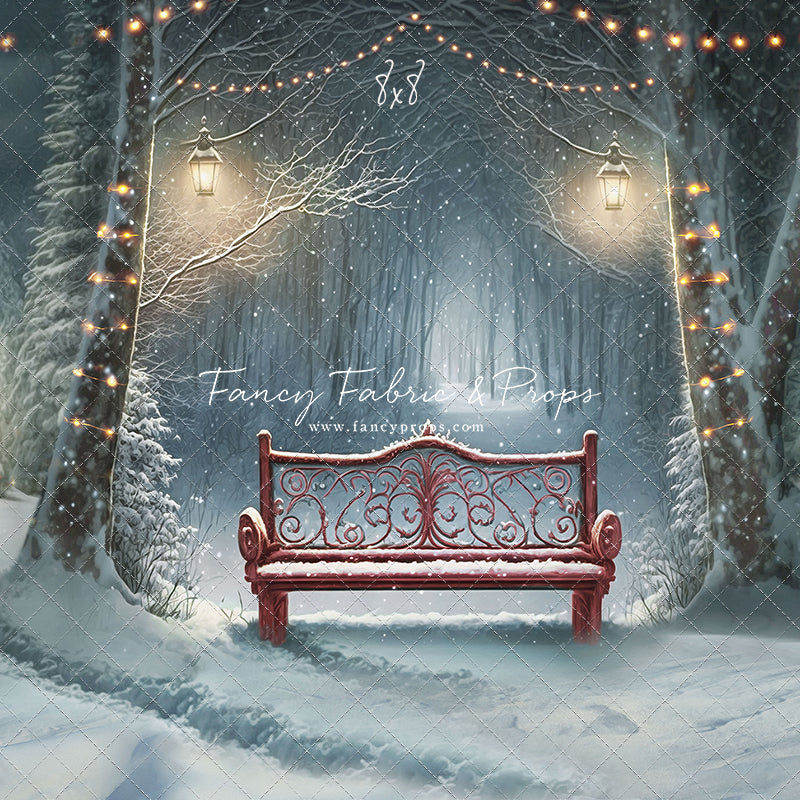 Snowy Bench - Red - with Sweep Option