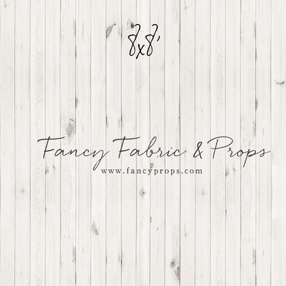 White Wooden Planks Mat Floor