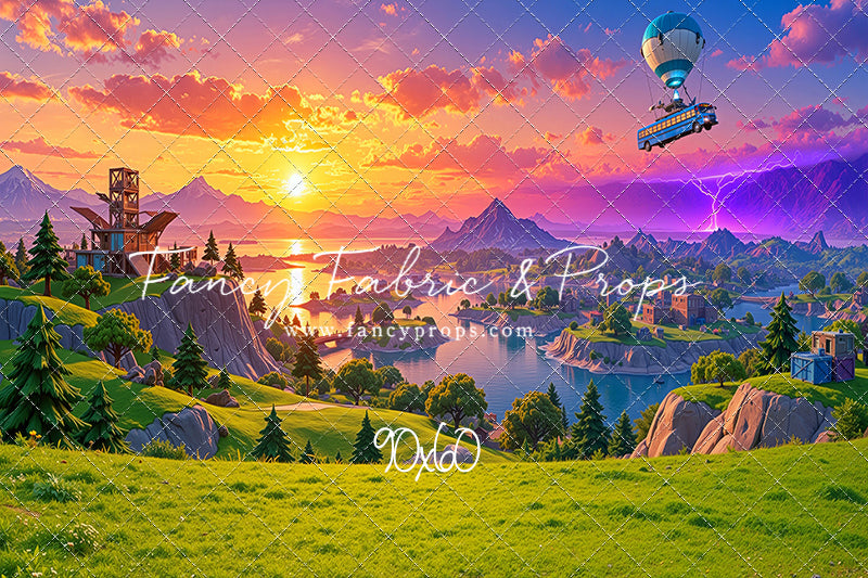 Battle Bus Sunset - With Sweep Option