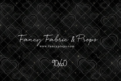 Black Puffy Hearts - With Sweep Option
