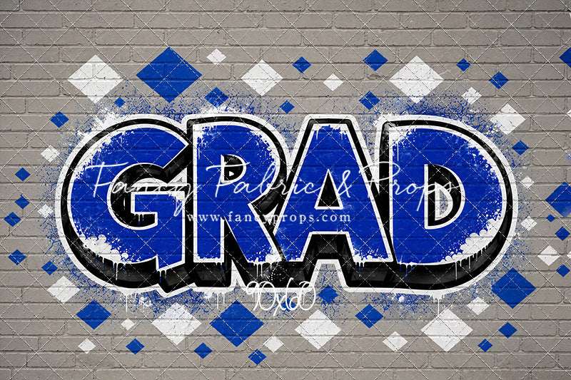 Blue & White Grad - With Sweep Option
