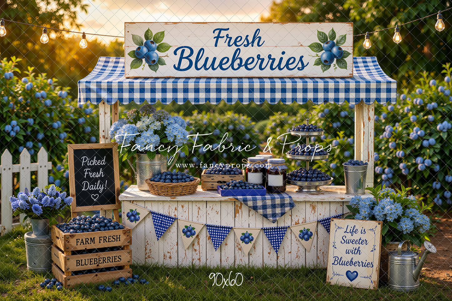 Blueberry Patch Market - With Sweep Option