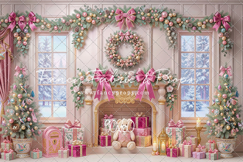 Blush Holiday Hearth - with Sweep Option