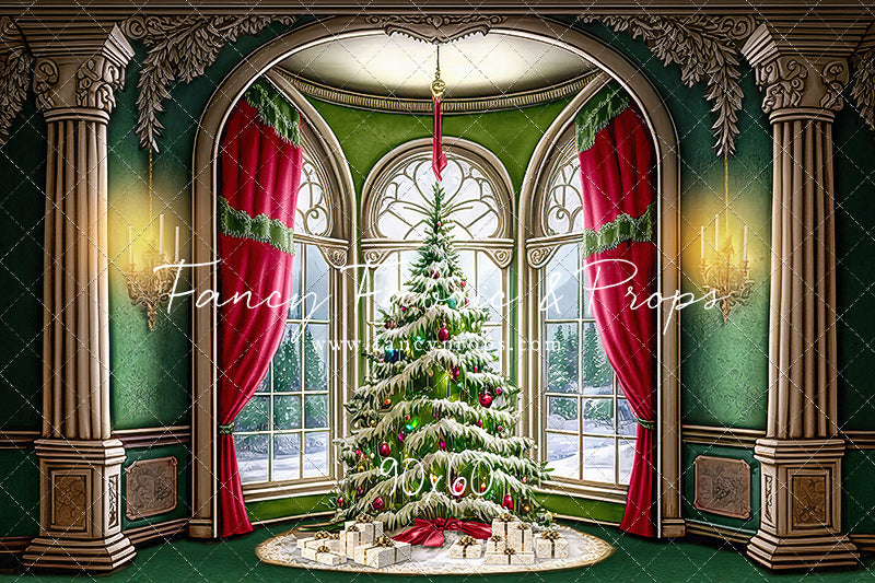 Cathedral Christmas - Green Carpet Option - with Sweep Option