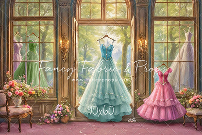 Dress of Royal Wishes- Pink Floor - With Sweep Option