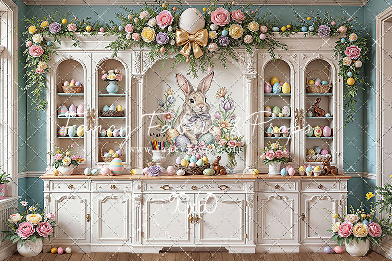 Easter Cupboard - Wood Floor - With Sweep Option