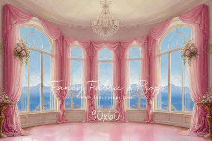 Elegant Summertime Mountain View - Marble Floor - With Sweep Option