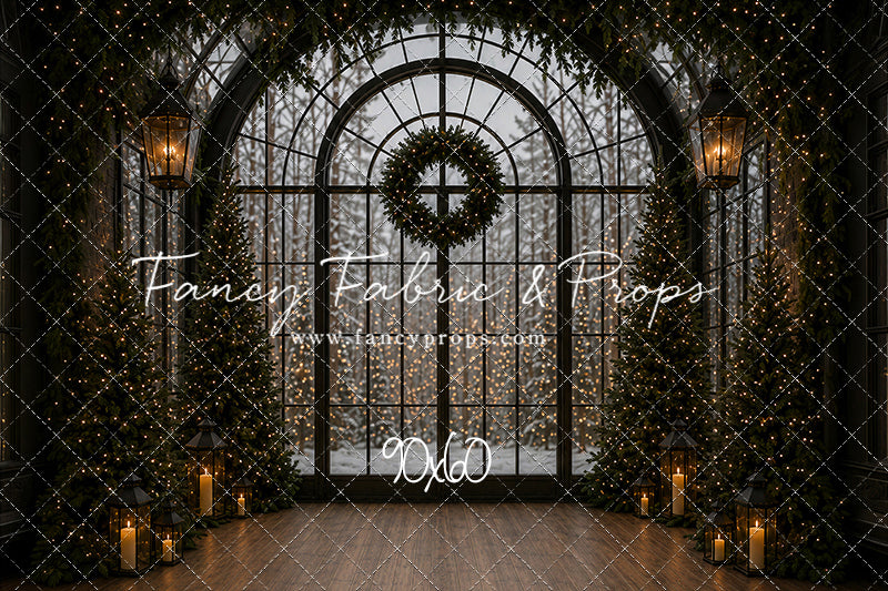 Evening Christmas Window - with Sweep Option