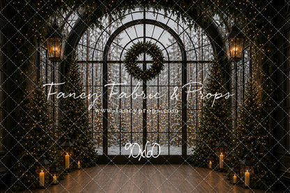 Evening Christmas Window - with Sweep Option