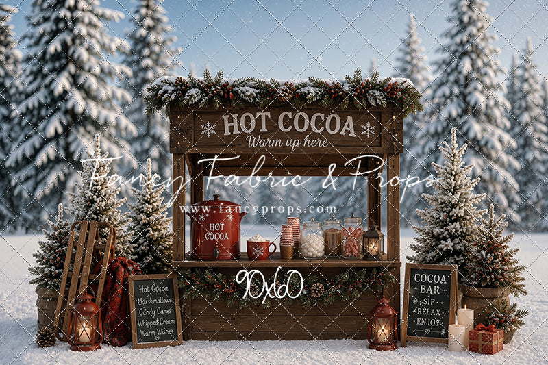 Frosted Forest Cocoa Cart - With Sweep Option