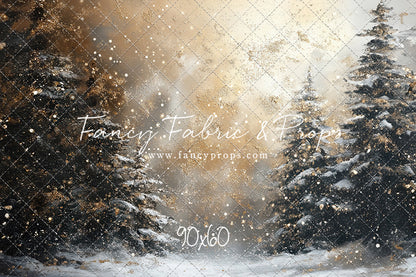 Golden Snowy Wonderland - With Sweep Option