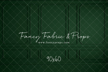 Holly Jolly Green Wainscoting Wall