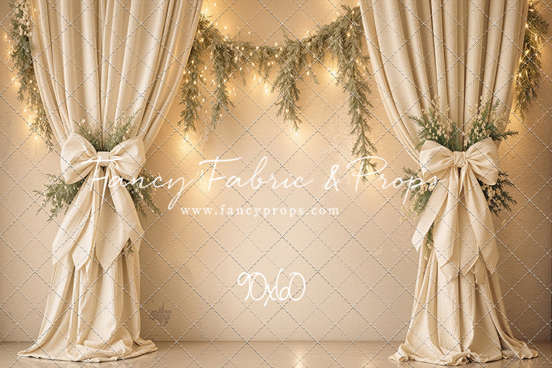 Ivory Christmas Curtain Call - With Sweep Option