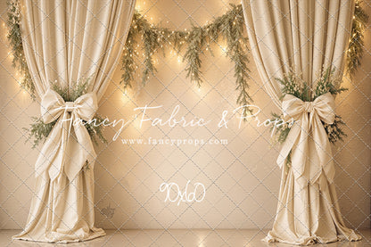 Ivory Christmas Curtain Call - With Sweep Option