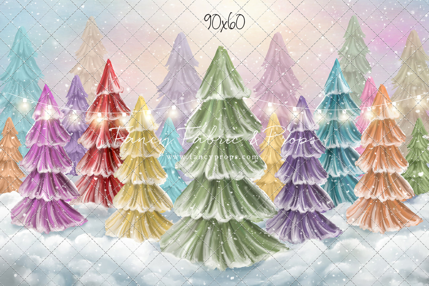 Magical Winter Rainbow Trees