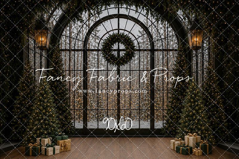 Moody Holiday Window View - with Sweep Option