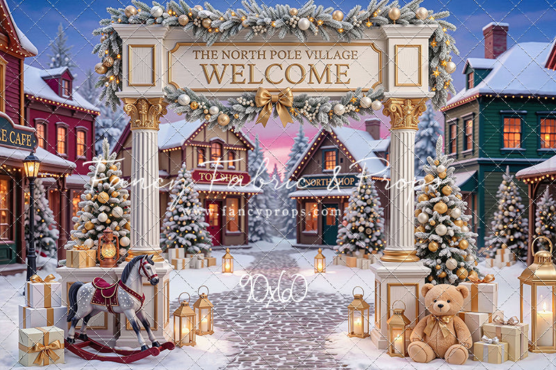 North Pole Village Welcome - with Sweep Option