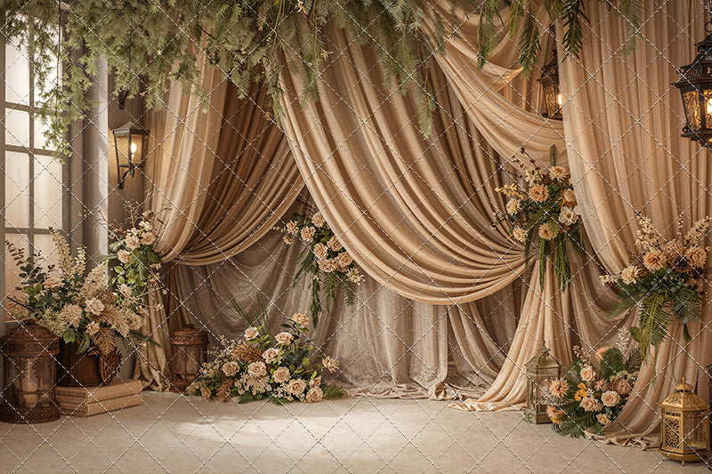Olive Grove Drapes - With Sweep Option