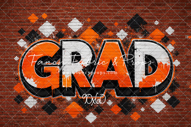 Orange & Black Grad - With Sweep Option