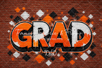 Orange & Black Grad - With Sweep Option