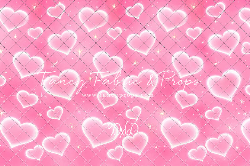 Pink Puffy Hearts - With Sweep Option