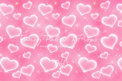 Pink Puffy Hearts - With Sweep Option