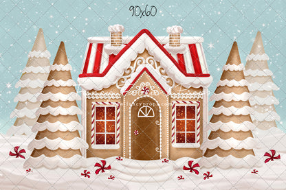 Pretty Peppermint Gingerbread House