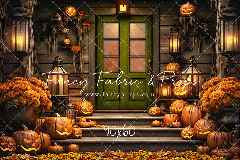 Pumpkin Porch - Green Door - With Sweep Option