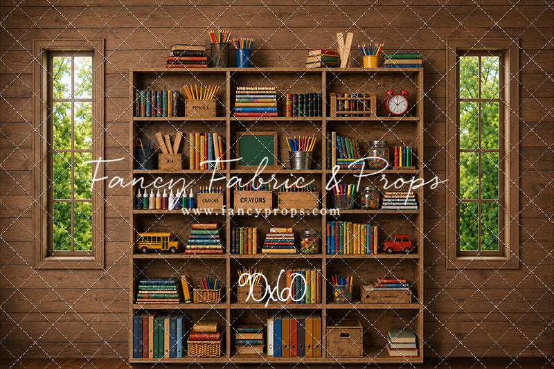 Rustic Schoolhouse Bookshelf - With Sweep Option