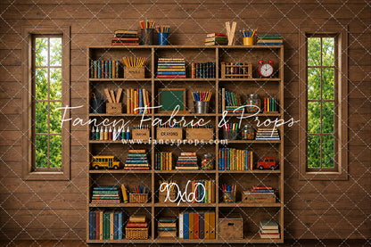 Rustic Schoolhouse Bookshelf - With Sweep Option