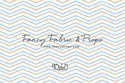 Simple Blue & Tan Chevron