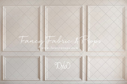 Simple Ivory Panel Wall - With Light Pine Floor Sweep Option