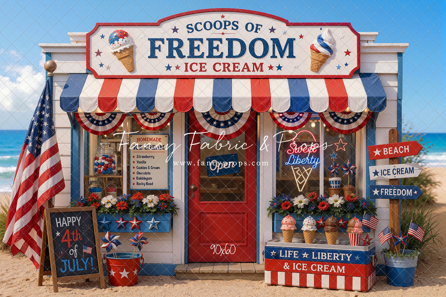 Sweet Liberty Ice Cream - With Sweep Option