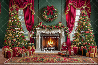 Vintage Christmas Hearth - with Sweep Option