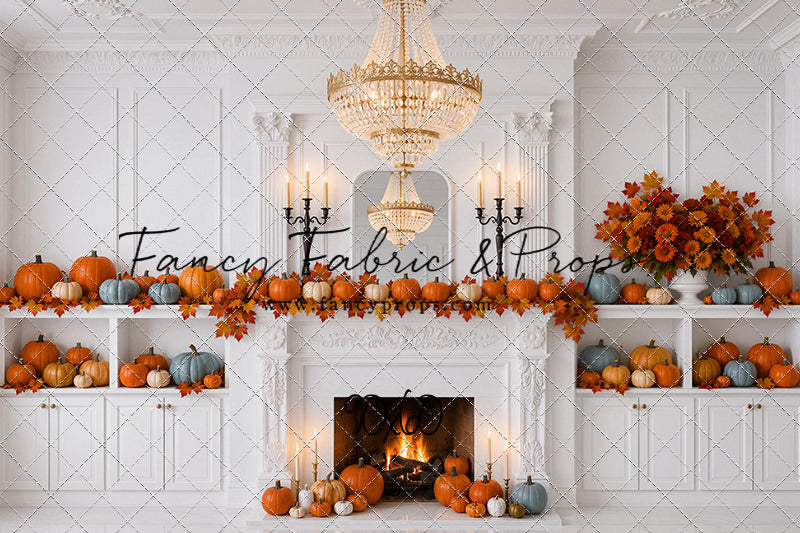 White Autumn Fireplace - With Sweep Option