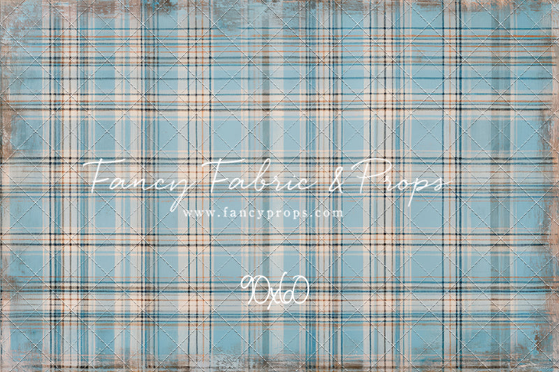 Winter Sky Gingham - With Sweep Option