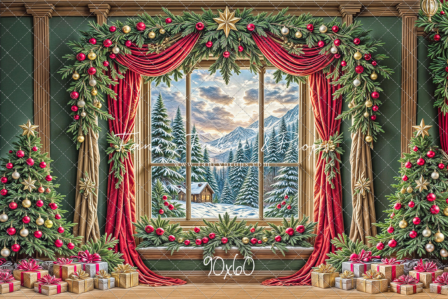 Yuletide Bloom View - with Sweep Option