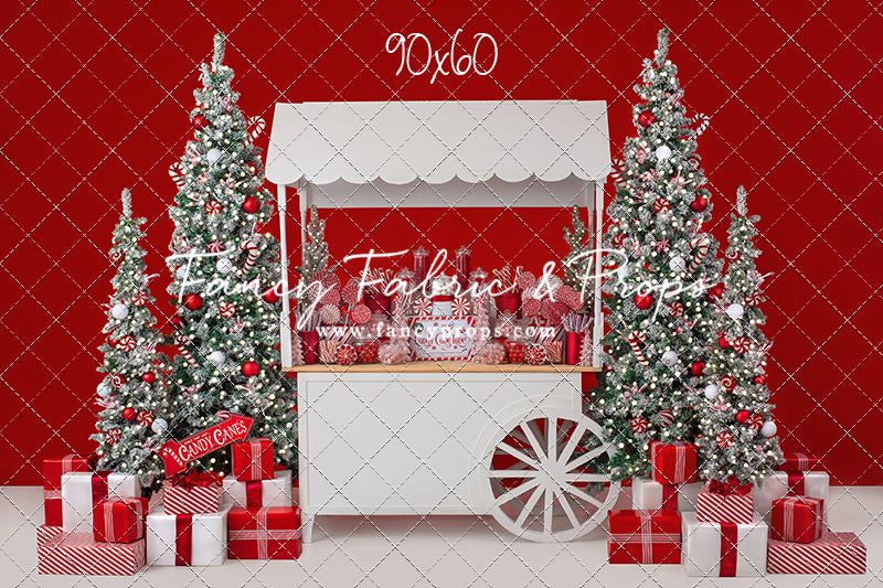 Candy Cane Sweets Cart