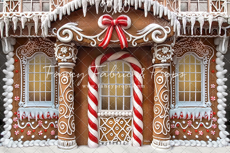 Fancy Peppermint Gingerbread House - With Sweep Option