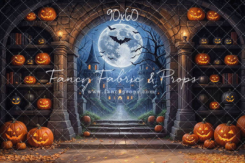 Gothic Halloween Gateway -Leaves Floor - With Sweep Option