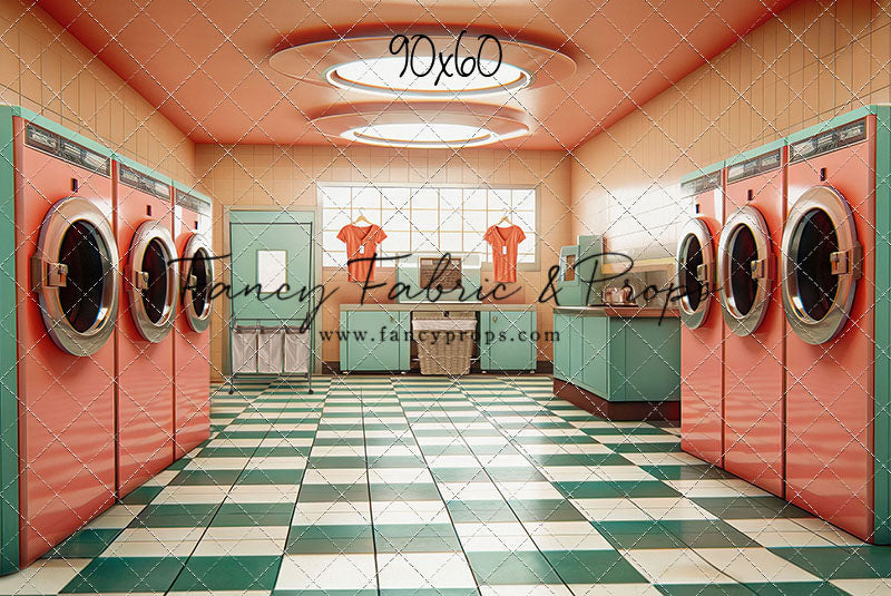 Laundry Day - Coral With Double Washers- With Sweep Option