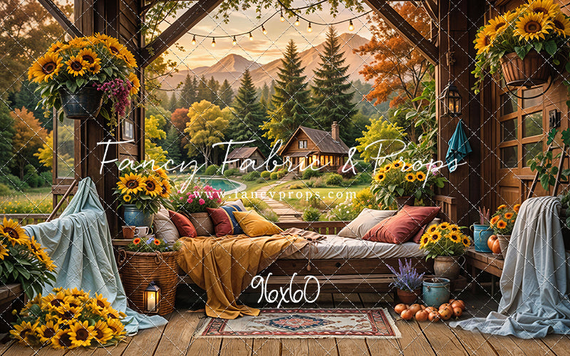 Autumn Sunflower Hideaway - With Sweep Option