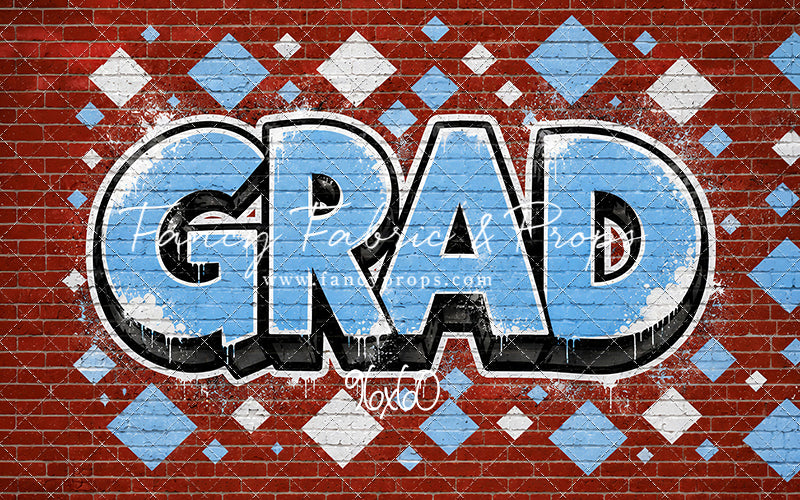 Baby Blue & White Grad - With Sweep Option