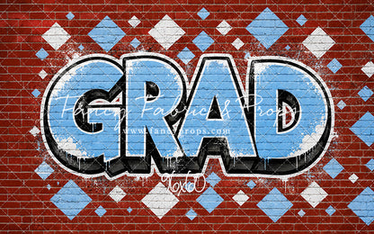 Baby Blue & White Grad - With Sweep Option