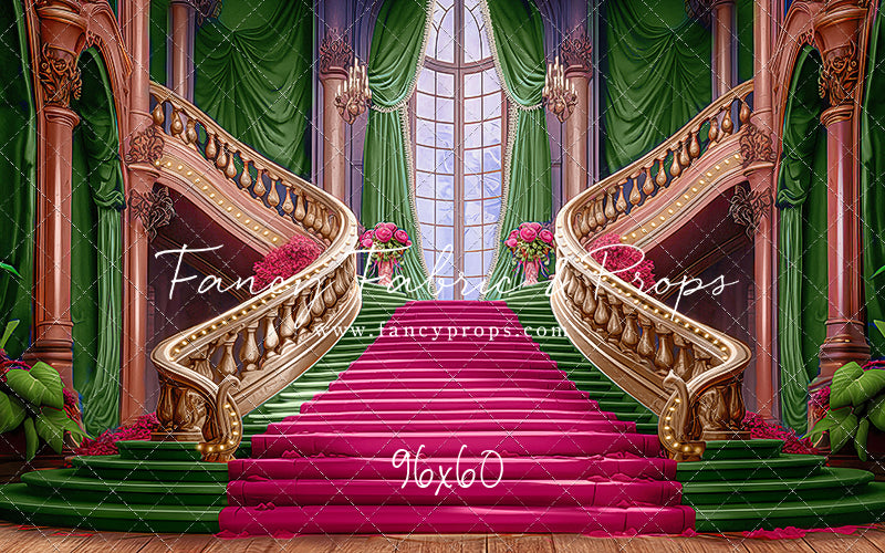 Ballroom Royal Staircase - Green - With Sweep Option